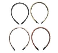 Homoyoyo 4 Piezas Diadema Trenzada Con Dientes Para Mujer Diadema Antideslizante Retorcida Accesorios Cabello Para Lavarse La Cara Mano Para Niñas