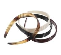 Homoyoyo 4 Piezas Diademas Mujer Antideslizantes con Diseño de Peine Banda Flexible de Resina de Colores Vino Negro Beige y Carey Accesorio Minimalista para Uso Diario