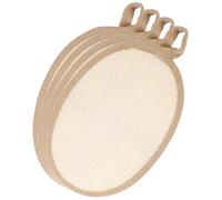 Homoyoyo 4 piezas Esponjas Exfoliantes Naturales de Lufa para Ducha Estropajo Corporal Suave y para Limpieza y Masaje con Diseño Único para Espalda y Cómodo Baño