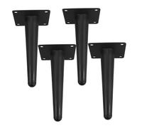 Homoyoyo 4 Piezas Juego De Patas Cónicas En Ángulo Sofa Sofá Delgado Moderno Cono Completamente Pesado Oblicuo Chair Industrial Formas Pata De Escritorio Black Planchar