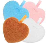 Homoyoyo 4 Piezas Polvo Puff en Forma de Corazón Banda para Maquillaje de Mujer, Esponja de Algodón Transpirable y Lavable para Aplicación de Polvos Sueltos en Boudoir Color Aleatorio
