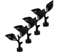 Homoyoyo 4 Piezas Remates para Barra de Cortina de Forja de Decoración de Hierro Mate Negro con Diseño de Accesorios para Barra Romana Tornillos para Decoración de Cortinas