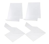 Homoyoyo 4 piezas Soporte de Exhibición Acrílico Transparente para Libros y Archivos Estante de Mesa Organizador Diseño Antideslizante para Oficina y