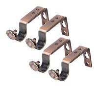 Homoyoyo 4 Soportes para Barra De Cortina De Cobre para Varillas De 18-22 Mm, Diseño Retro, y Duradero, Accesorios para Cortinas, Adecuado para Renovación del Hogar