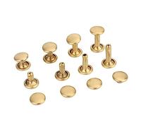 Homoyoyo 40 juegos Remaches de Latón para Reparación de Cuero de Remaches Dobles para DIY Bolsos y Cinturones Accesorios de Artesanía Cuero Resistente y Versátil