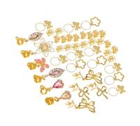 Homoyoyo 40 Piezas Accesorios para Trenzas con Hebillas Metálicas de y Lazo Anillos y Clips para Dreadlocks y Extensiones Joyería Versátil para Hombres y Mujeres