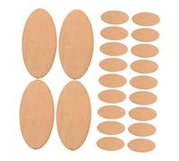 Homoyoyo 40 Piezas Thick Unfinished Oval Cutouts For Diy Crafts Painting And Home Decoration Natural Wood Blanks For Creative Art Projects