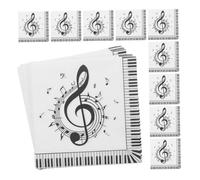 Homoyoyo 40piezas Servilletas de Papel Notas Musicales Vintage Desechables Cuadradas para Fiestas de Notas Decoración de Almuerzos y Bodas
