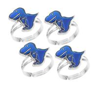 Homoyoyo 4piezas Anillo Dinosaurio Humor Cambia Color Joyería Para Mujeres Niñas Unidades