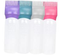 Homoyoyo 4piezas Botella Para Limpieza Seco Del Cabello Botellas Con Peine Para Teñir El Cabello Herramientas Para Tintorería Seco Para Aplicación De Raíces Salón o Casa