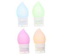 Homoyoyo 4piezas Botellas de Loción Dispensadoras de Champú Botellas de Cosméticos de Viaje para Cuidado de Manos y Viaje Avión Color Aleatorio