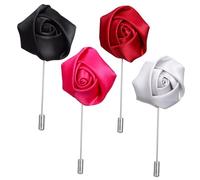 Homoyoyo 4piezas Broche Alfiler Para Solapa Hombre Diseño Elegante Alfileres De Solapa Flores Accesorios Para Traje