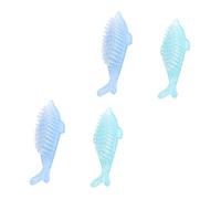 Homoyoyo 4piezas Cepillos De Uñas Forma De Delfín Para Manicura Multiusos Para Limpiar Polvo De Uñas y Cuidado De Superficie Diseño Ergonómico Ligero Color Aleatorio