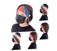 Homoyoyo 4piezas Diadema Con Cruz De Colores Banda Cabello Con Botón Transpirable Para Deportes Al Aire Como Yoga y Correr