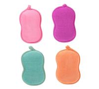 Homoyoyo 4piezas Esponjas de Baño para Bebés Exfoliantes Corporales Forma de Cacahuete para Ducha Familiar