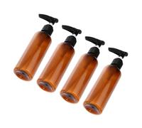 Homoyoyo 4piezas Frascos Pequeños Para Almacenar Loción Cosméticos Perfumes Champú y Otros Artículos Dispensadores Portátiles Para Viajes y Actividades Al Aire Bomba Negra Frasco