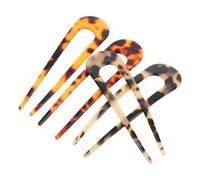 Homoyoyo 4piezas Horquilla Estilo u Grande Para Mujer De Agua Tinta Forma De Carey Horquillas Para Moños Accesorios Pelo