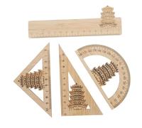 Homoyoyo 4piezas Regla De Métrica Kit De para Dibujar y Medir Incluye Transportador Regla y Triángulo para Oficina Escuela y Bricolaje