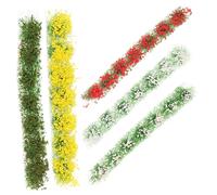 Homoyoyo 5 Cajas Cajas de Racimos de Flores Miniatura de Resina para Maquetas y Paisajismo DIY Colores Vivos Blanco Rosa Rojo Amarillo y Verde Seco Material Ligero y Duradero para