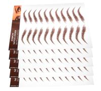 Homoyoyo 5 hojas Pegatinas de Transferencia de Cejas Marrones Impermeables y Realistas para Maquillaje Kit de Plantillas para Estampado y Definición Rápida de Cejas