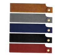 Homoyoyo 5 Piezas Caja de lápices de la Vendimia Funda de Pluma de Cuero PU portavasos Bolso Estuche de Cuero para un Solo bolígrafo portalápices cinturón portalápices para Hombres