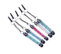 Homoyoyo 5 Piezas capacitivas de Brillo bolígrafos de Cristal lápiz óptico de Cristal del teléfono Mini Cristales lápiz óptico de Diamantes de imitación lápiz de Cristal