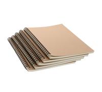 Homoyoyo 5 Piezas Cuaderno Espiral de Papel Kraft Marrón para Escritura Creativa y Diario, Ligero Diseño Retro Simple Adecuado para Apuntes y Viajes