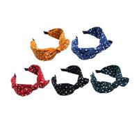 Homoyoyo 5 piezas Diademas con Lazo para Mujer y Niña Accesorios para Cabello con Nudo Decorativo y Estampado de Lunares Cómodas y Versátiles para Fiestas y Uso Diario