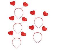 Homoyoyo 5 piezas Diademas Elásticas con Rojo Accesorio para Cabello Mujer Cómodo para Navidad Año San Valentín y Fiestas