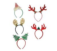 Homoyoyo 5 Piezas Diademas Navideñas para Adultos de Accesorios con Diseño de Árbol y para Fiestas de Navidad y Cosplay