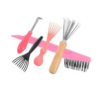 Homoyoyo 5 piezas Limpiador de Peines con Dientes Anchos y Herramienta Portátil para Eliminar Residuos y Caspa para Peluquería y Doméstico Compacto y Fácil de Limpiar