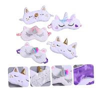 Homoyoyo 5 piezas Máscara de de Peluche Unicornio Máscara Transpirable Dormir y Relajarse Cubre Ojos Suave