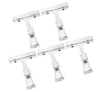 Homoyoyo 5 piezas Soporte de Etiquetas Transparentes para Exhibición de Precio y Mercancías Clips Doble Cara Prácticos para Tiendas y Supermercados Sostenedor de y de Usar