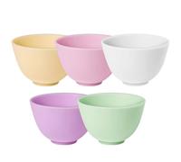 Homoyoyo 5 Piezas Tazón de Silicona para Mezclar Suavidad Moderada y Seguro, Cuenco para Mascarilla Facial y Utensilios de Cocina Resistentes Olor