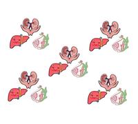 Homoyoyo 5 Series Insignia De Patrones De Órganos Broche De Corazón Alfiler Estético Alfileres Para Bolsos Broche De Ropa Alfiler De Corazón Aleación 3 Piezas X 5