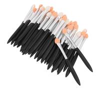 Homoyoyo 50 Aplicadores de Esponja para Pintar 85 CM Mango Negro y Tubo Plateado Pinceles Pequeños para Mezcla de Tinta y Pintura Scrapbooking Manualidades y Maquillaje Esponjas