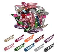 Homoyoyo 50 Clips Pelo Brillo Metalizados Colores Mezclados para Bebés y Niñas Accesorios para Trenzas y Peinados Color Aleatorio