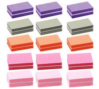 Homoyoyo 50 Limas Pulidoras de Esponja para Uñas 50 Piezas, Bloques Pulidores de Uñas Acrílicas Multicolor (rosas, Fucsias, Grises, Naranjas, Morados), Herramienta de Manicura y Pedicura