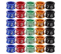 Homoyoyo 50 Piezas Anillas para Patas De Aves Metálicas Anillas De Identificación para Patas De Loros Pollos y Crías De Aves para Uso Granjas De Cría