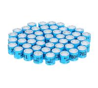 Homoyoyo 50 Piezas Anillas para Patas de Unidades Anillos de Aluminio Numerados para Identificación Segura de Aves de Carreras Complementos Pájaros Accesorios Leg Rings