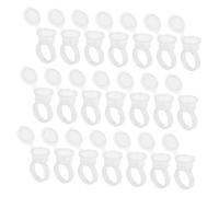 Homoyoyo 50 piezas Anillos Pigmento Desechables para Tatuaje y Maquillaje Permanente Soporte Plástico Duradero para Tinta Pigmentos y Adhesivos Accesorios Profesionales para Salones de