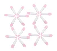 Homoyoyo 50 Piezas Brochas de Silicona para Sombra de Ojos y Máscara de Labios Aplicadores de Esponja con Purpurina Herramientas Profesionales para Maquillaje Cremoso o Líquido Rosa