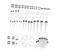 Homoyoyo 50 piezas Conos Acrílicos Transparentes para Expansión de Oreja de Joyería para Perforación Auricular Accesorios Decorativos Seguros y Duraderos