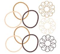 Homoyoyo 50 piezas Lazos de Cabello Elásticos de Diseño Sin Costuras Accesorios de Coloridos y Versátiles para Mujeres Doble Pulsera y Soporte de Cabello