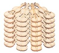 Homoyoyo 50 piezas Rodajas de Madera Forma de Violín para Graffiti Decoraciones DIY Colgantes y Manualidades Creativas Madera Suelta