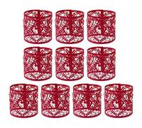 Homoyoyo 50 Piezas Unidades Envolturas de Papel para Velas Decorativas con Diseño Hueco Forma de Corazón Fundas para Lámparas de Papel Perlado Rojo Protectores de Luces Decorativas para