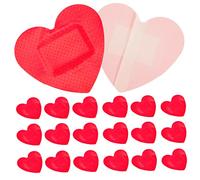 Homoyoyo 50 Vendas Adhesivas Para - Vendajes En Forma De Corazón Rojos - Almohadillas De Primeros Auxilios Cinta Adhesiva Ideal Para Enfermeras Y Padres