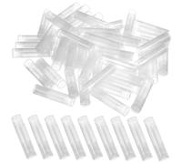 Homoyoyo 50piezas Tubos Vacíos De Bálsamo Labial Transparentes Con Tapa Plana Diseño Liviano y Mecanismo De Rueda Para Aplicación Suave Contenedores Cosméticos Recargables Para Almacenamien