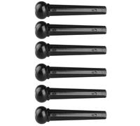 Homoyoyo 6 Clavijas Puente Guitarra Acústica Negras Pasadores de Cuerda Duraderos para Repuesto de Guitarra Acústica Juego de 6 Unidades