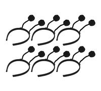 Homoyoyo 6 Diademas Negras Bolas de Pelo para Cosplay y Maquillaje, Accesorio de Tejido y Hierro, Diseño Único, Fijación Segura y No Se Caen